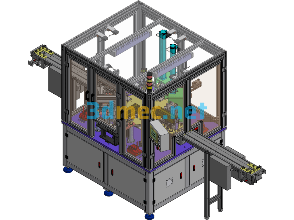 Shrapnel Automatic Assembly Testing Equipment - 3D Model Exported Free Download