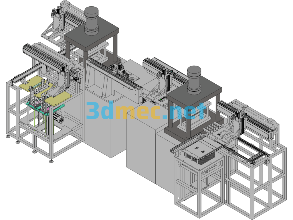 Automatic Loading And Unloading Of Stamping Machine - 3D Model SolidWorks Free Download