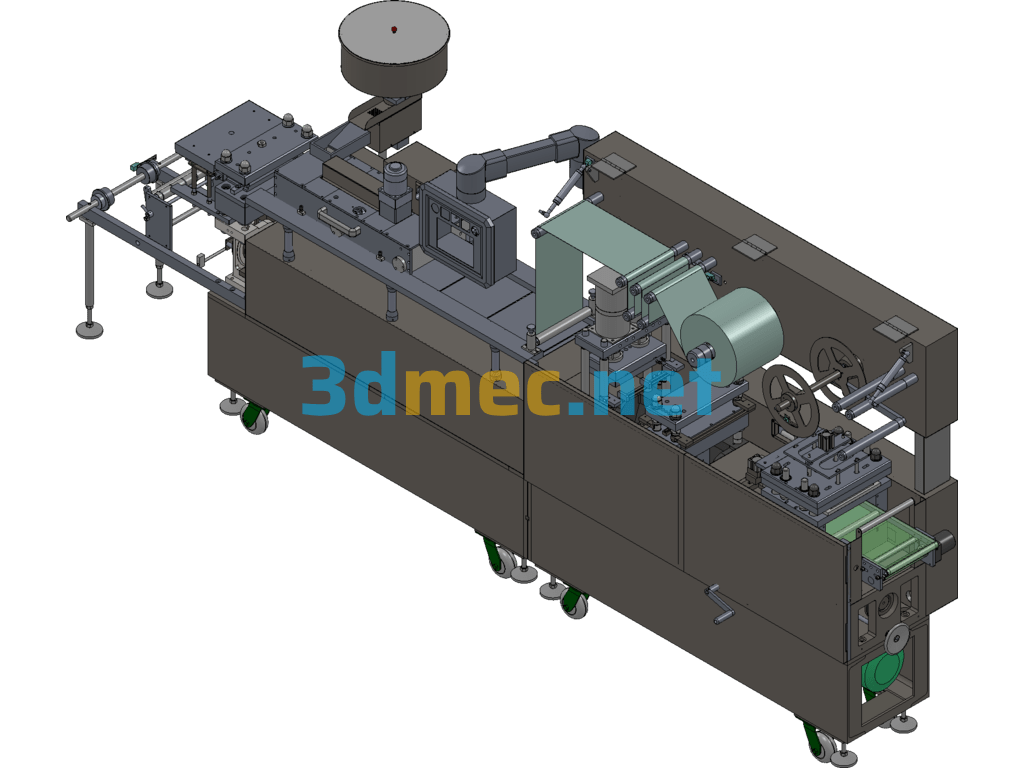 DPT-260 Blister Candy Packaging Machine - 3D Model SolidWorks Free Download