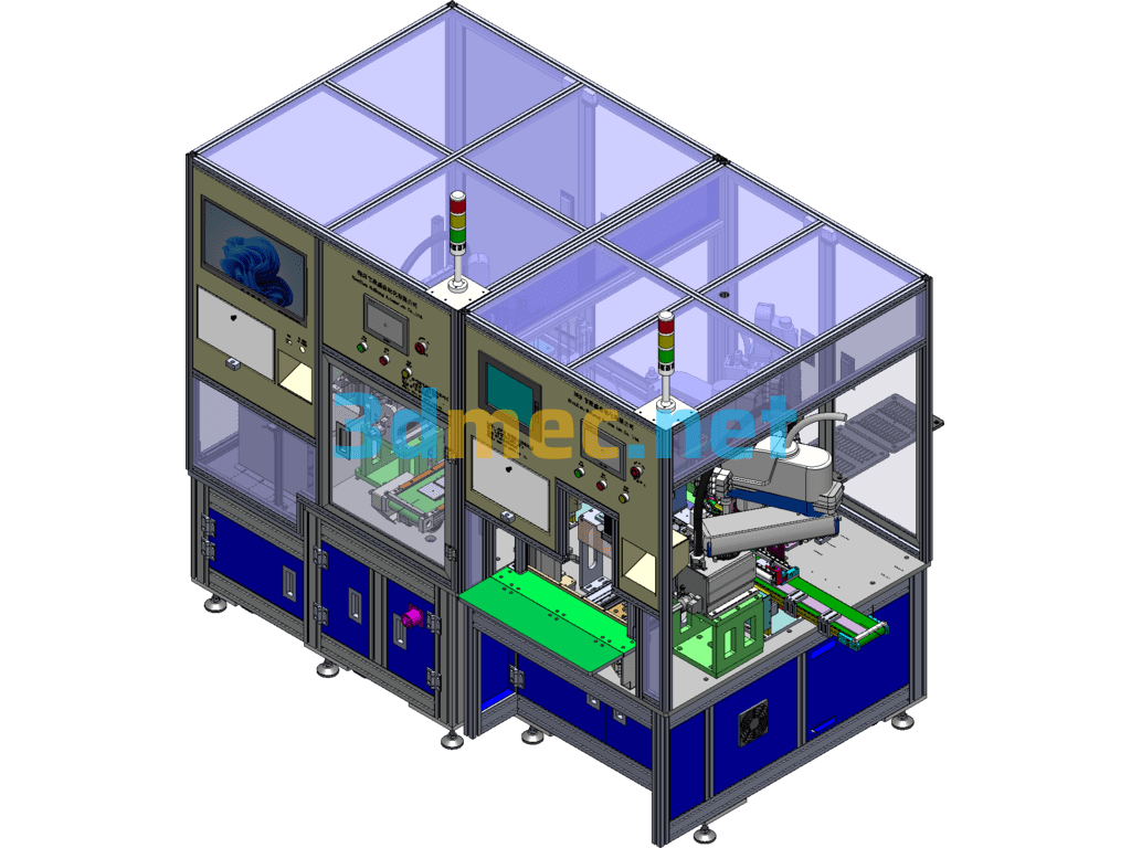 Cell Automatic Welding Line - 3D Model SolidWorks Free Download