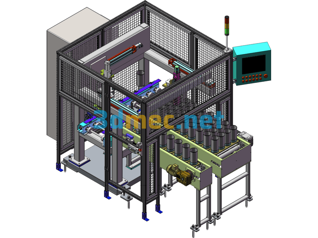 Cylinder Liner Press Machine - 3D Model SolidWorks Free Download