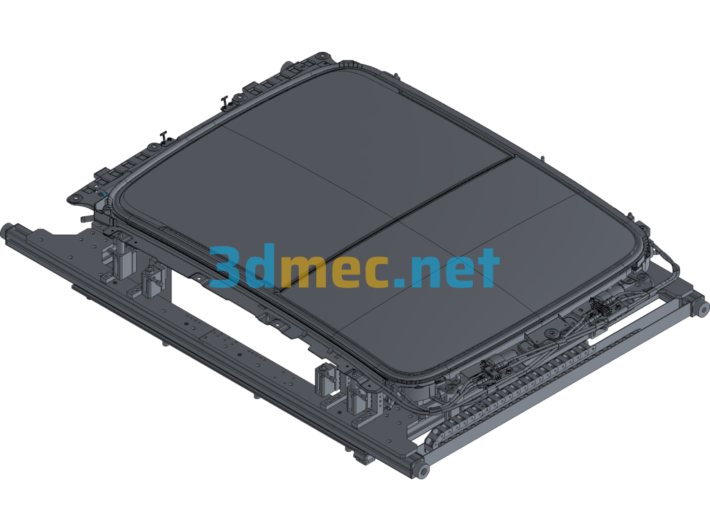 Design Of Glue Fixing Fixture For Automobile Door Panels - 3D Model Exported Free Download