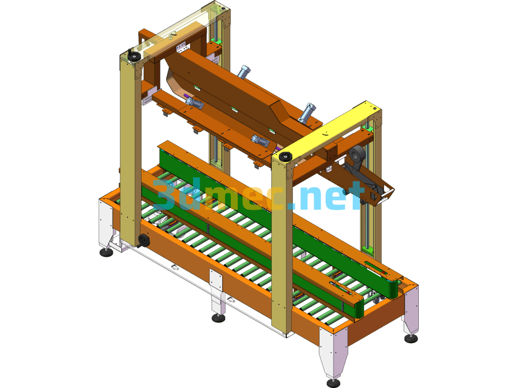 Carton Sealing Machine - 3D Model SolidWorks Free Download