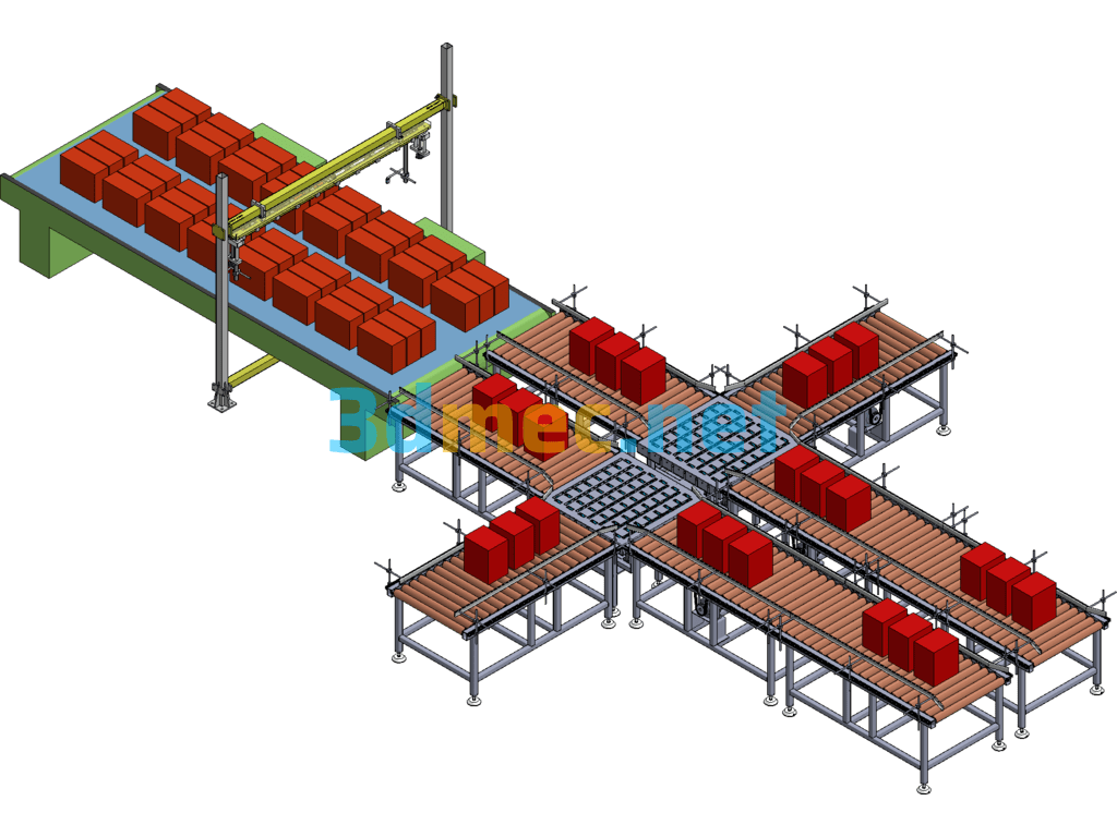 Large Assembly Line Product QR Code Reading, Detection And Rejection Equipment - 3D Model SolidWorks Free Download