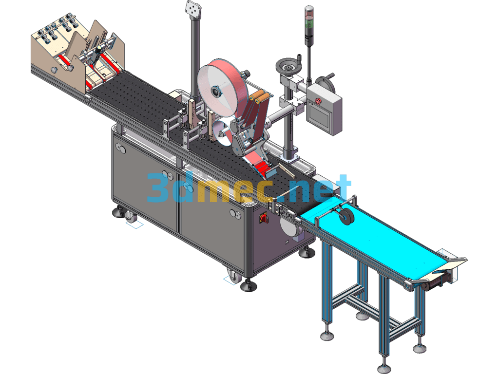 Assembly Line Labeling Equipment - 3D Model SolidWorks Free Download