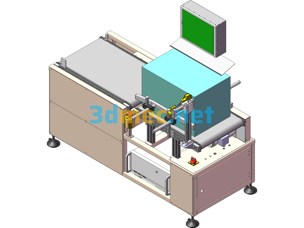 Product Weighing And Recording Line Equipment - 3D Model SolidWorks AutoCAD-ZWCAD Free Download