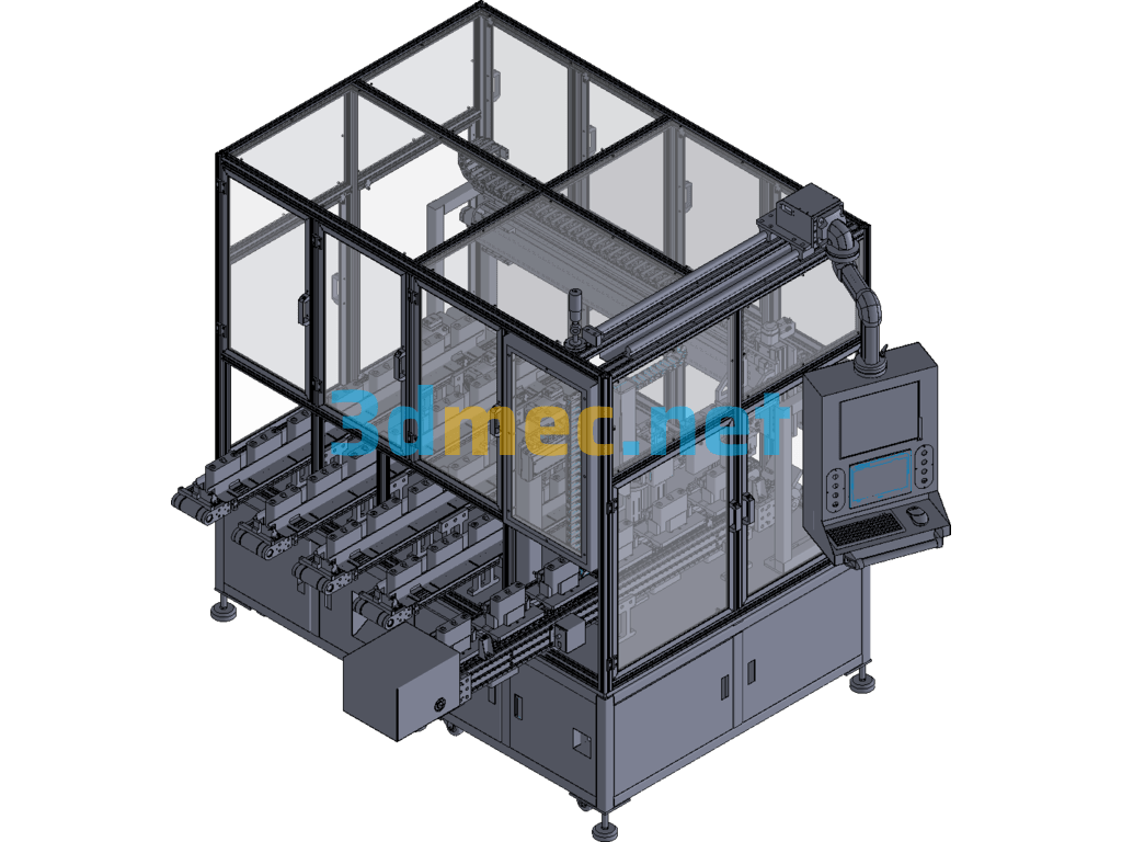 Power Battery Sorting Machine - 3D Model Exported Free Download