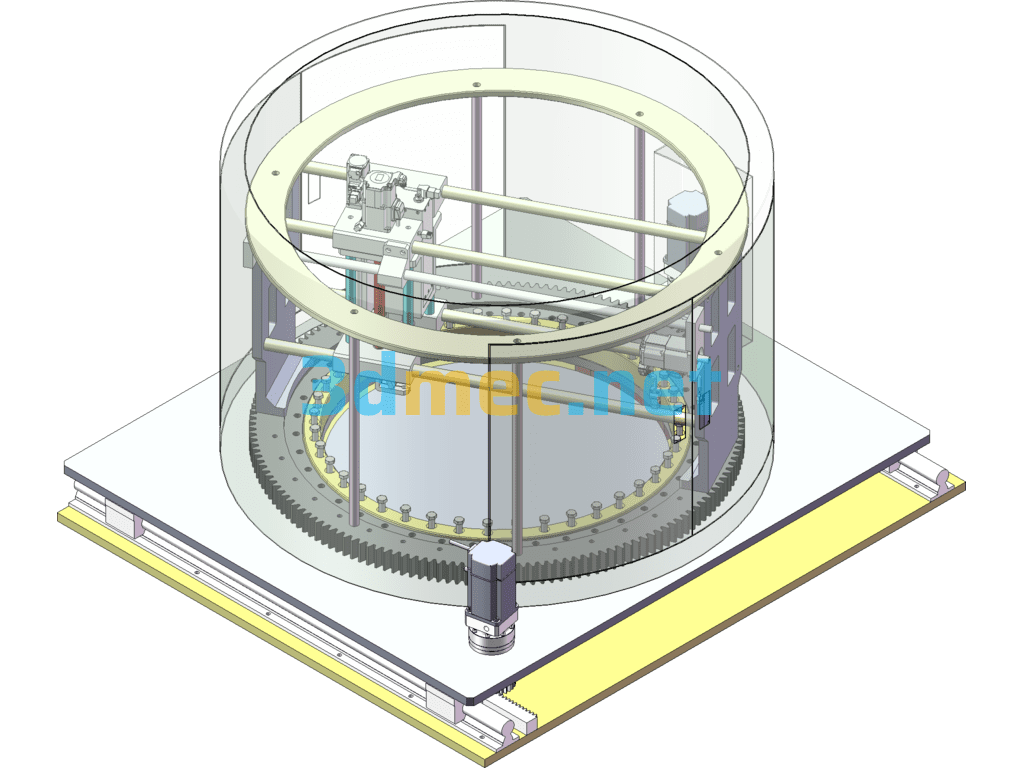 Turntable Automatic Bolt Locking Equipment - 3D Model SolidWorks Free Download