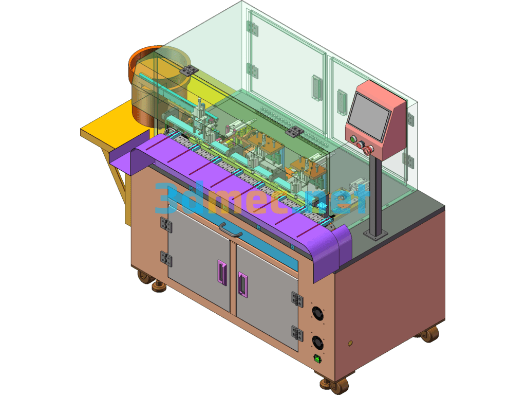 RJ45 Security Line Connector Soldering Machine - 3D Model SolidWorks Free Download