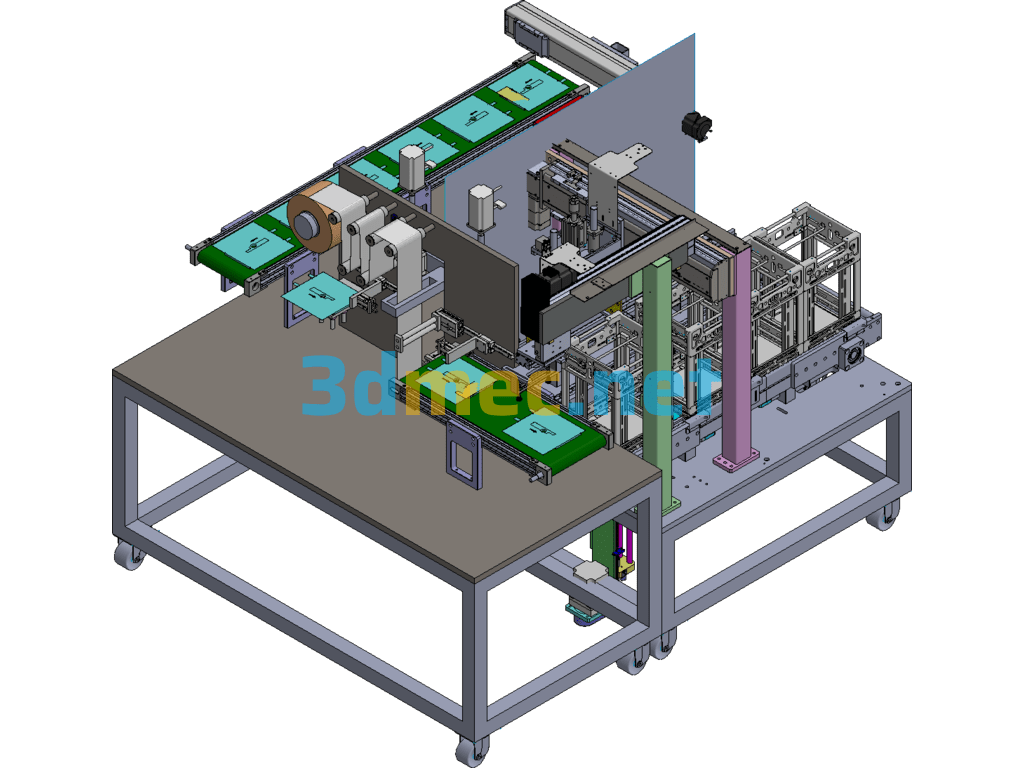 Lithium-Ion Battery Discharge Laminating Machine - 3D Model Exported Free Download