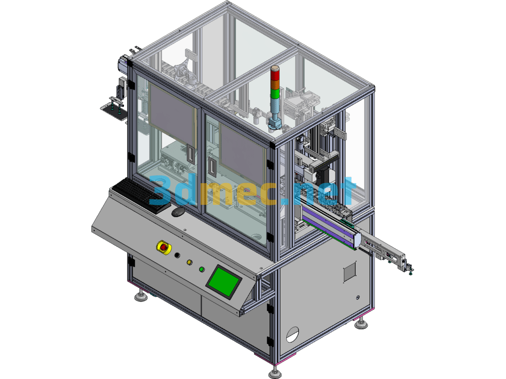 Glass White Film Inspection Machine - 3D Model SolidWorks Free Download