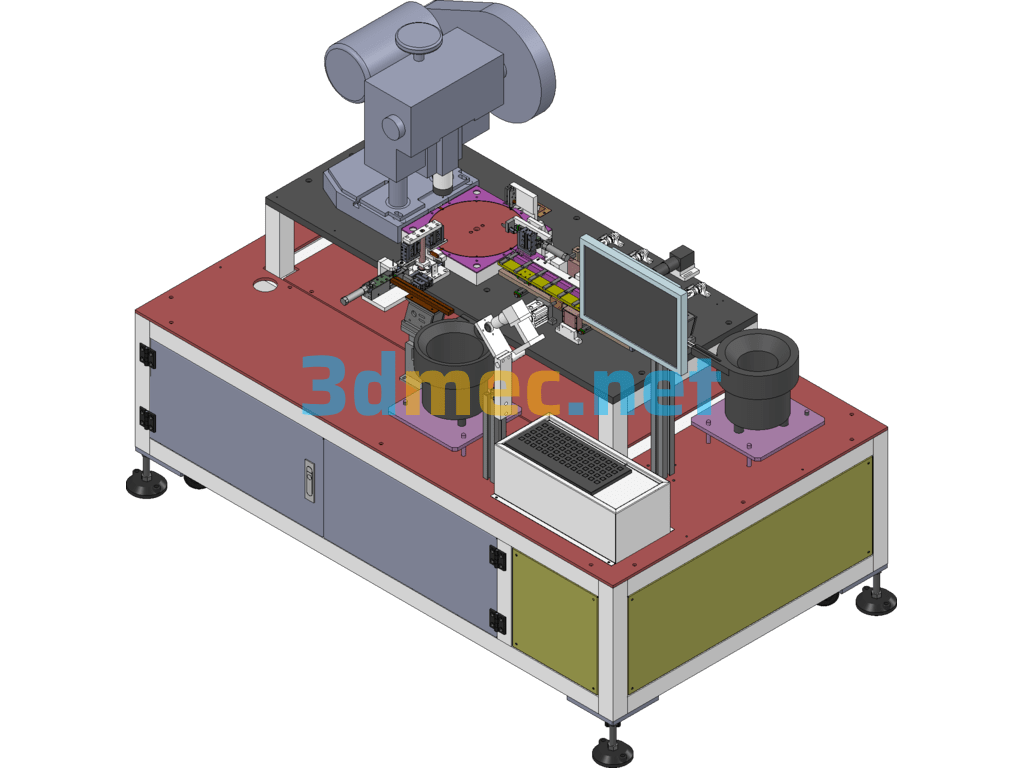 Electronic Lock Automatic Assembly Machine - 3D Model SolidWorks UG(NX) Free Download