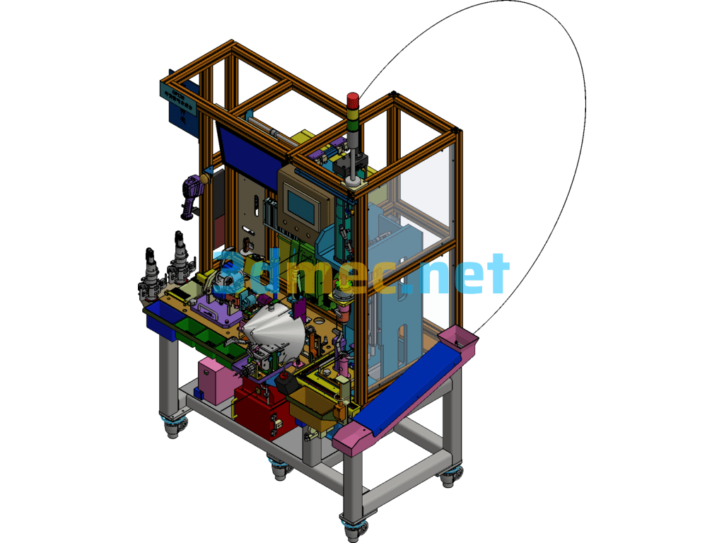 OP120 Adjustable Column Synthesis Table - 3D Model Inventor Free Download