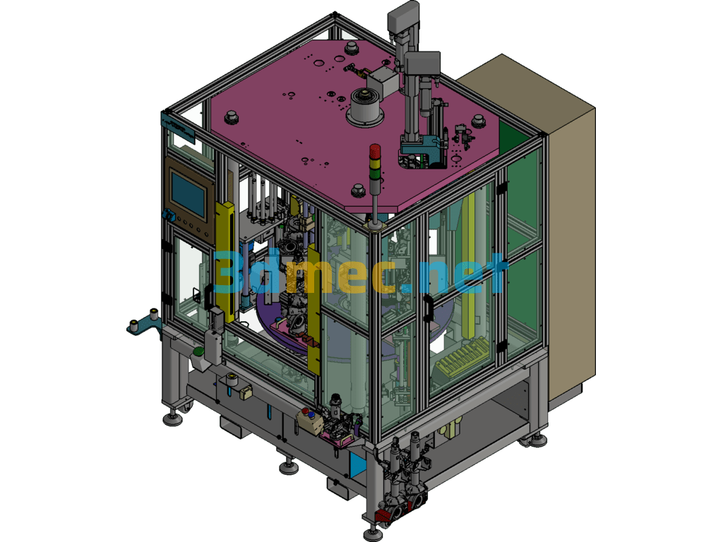 Automatic Circlip And Shaft Assembly Machine OP170 & OP180 - 3D Model Inventor Free Download