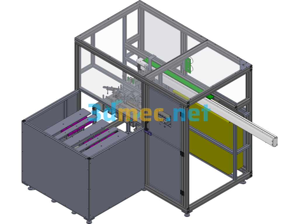 LCD Panel Handling And Sampling Equipment - 3D Model SolidWorks Free Download