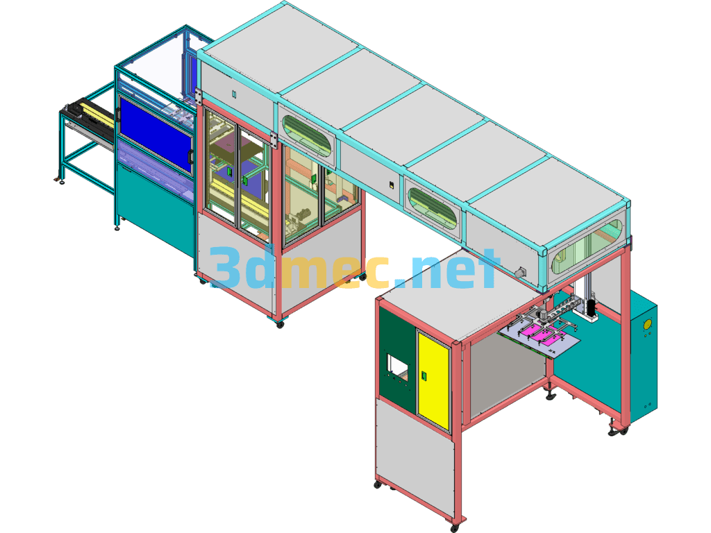 22-Inch LCD Panel Handling And Transfer Equipment - 3D Model SolidWorks Free Download