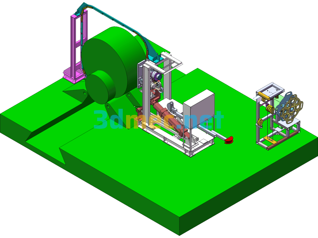 Steel Baling Machine - 3D Model SolidWorks Free Download