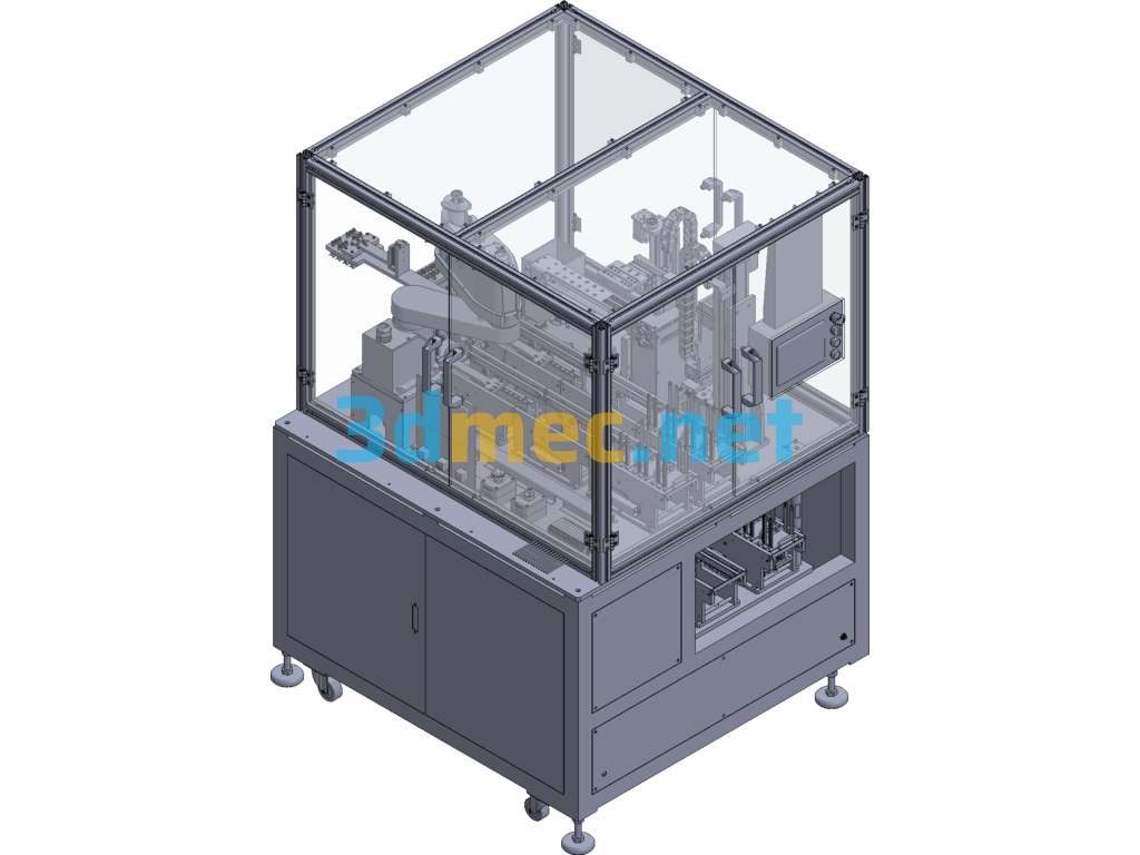 Material Row Type Integrated Capacitance Resistance Inductor Magazine Loading Robot Fixed Point Transfer Machine - 3D Model SolidWorks Free Download