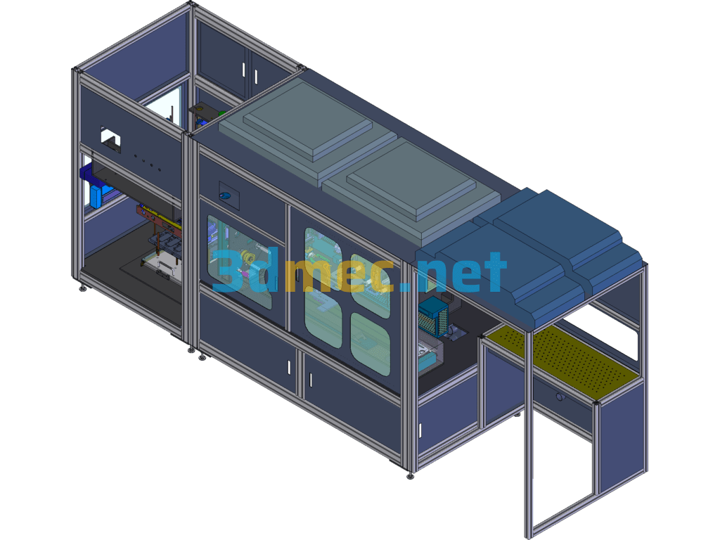 Glass Tear Film Cleaning Machine - 3D Model SolidWorks Free Download