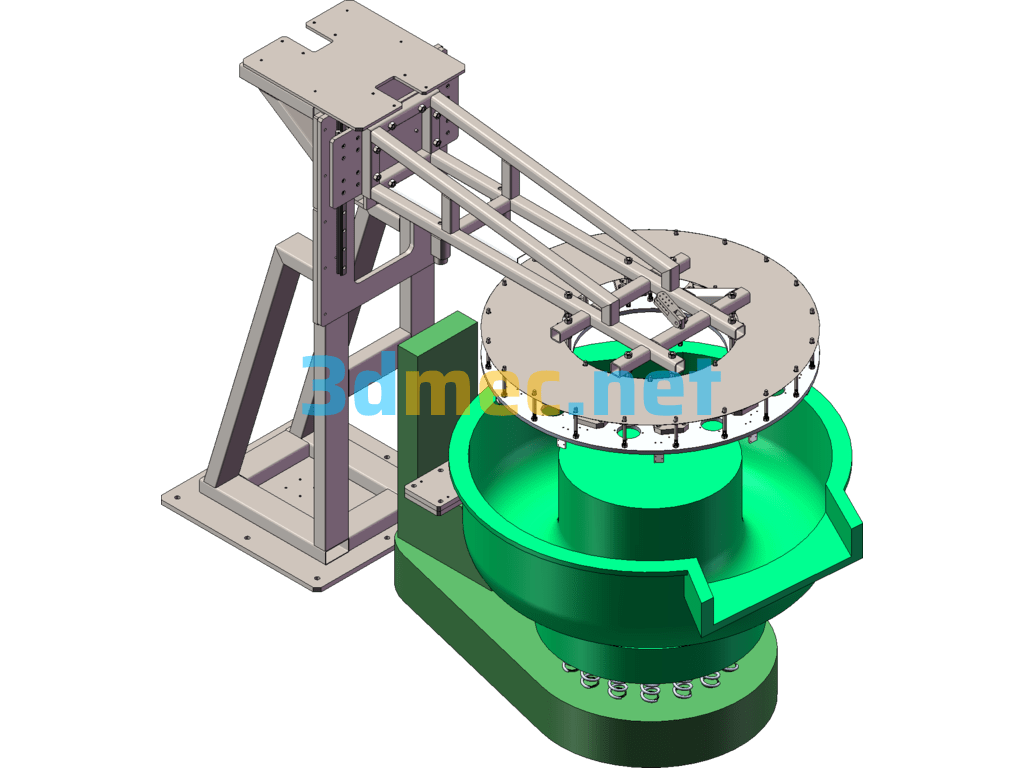 Vibration Finishing Machine-Improved Version - 3D Model SolidWorks Free Download