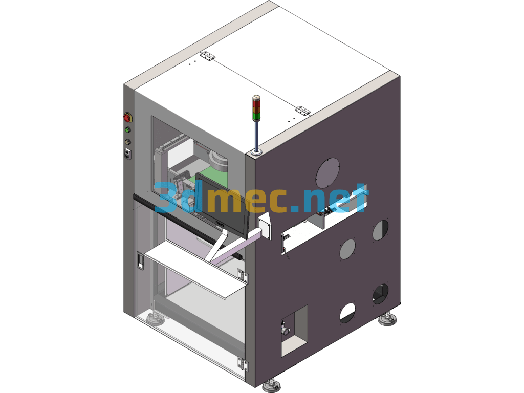 PCBA Online Visual Inspection Machine - 3D Model SolidWorks Free Download