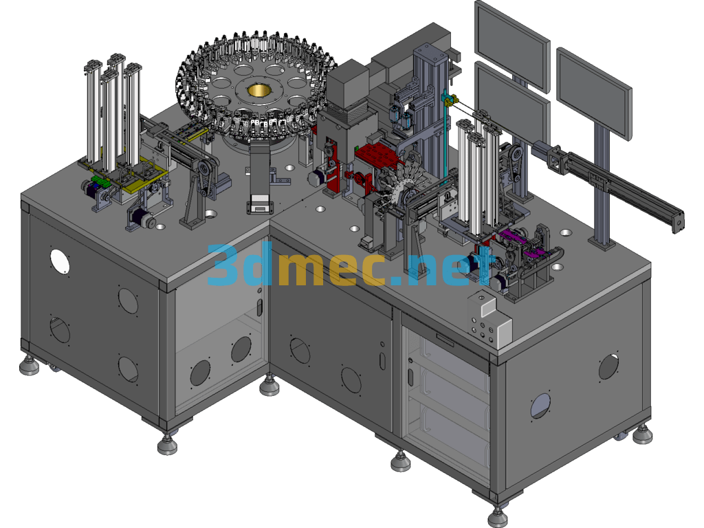 Mobile Phone SIM Card Detection And Marking Machine - 3D Model SolidWorks Free Download