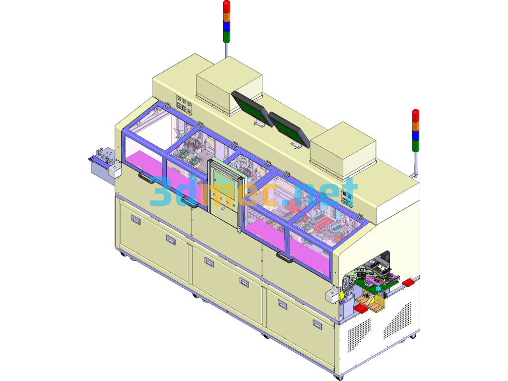 Multi-Station ACF Tape & Pre-Pressing Equipment - 3D Model SolidWorks Free Download