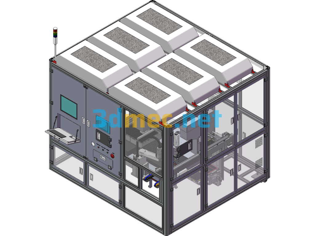 Display Glass Laser Cutting Machine - 3D Model SolidWorks Free Download