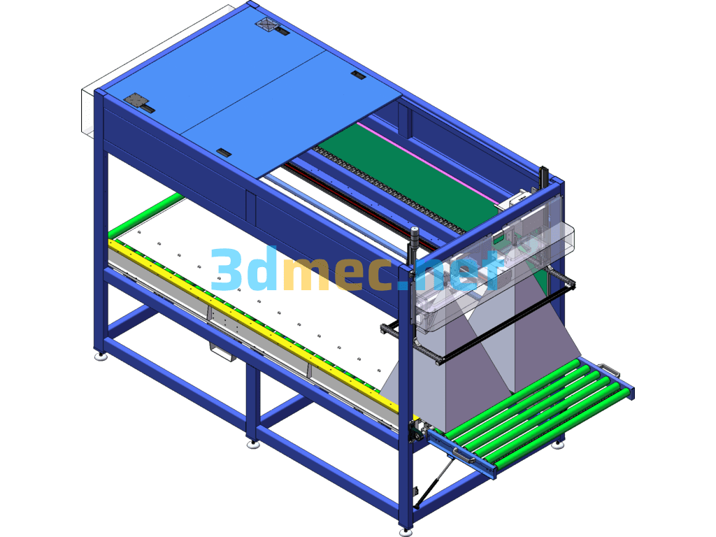 Thin Plate Size CCD Detection Machine - 3D Model SolidWorks Free Download