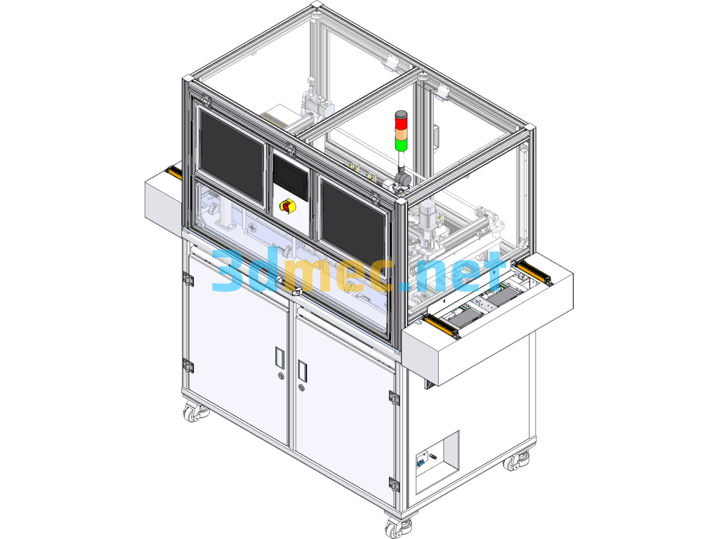 Assembly Drawing Of Mobile Phone Automatic Test Machine - 3D Model SolidWorks Free Download