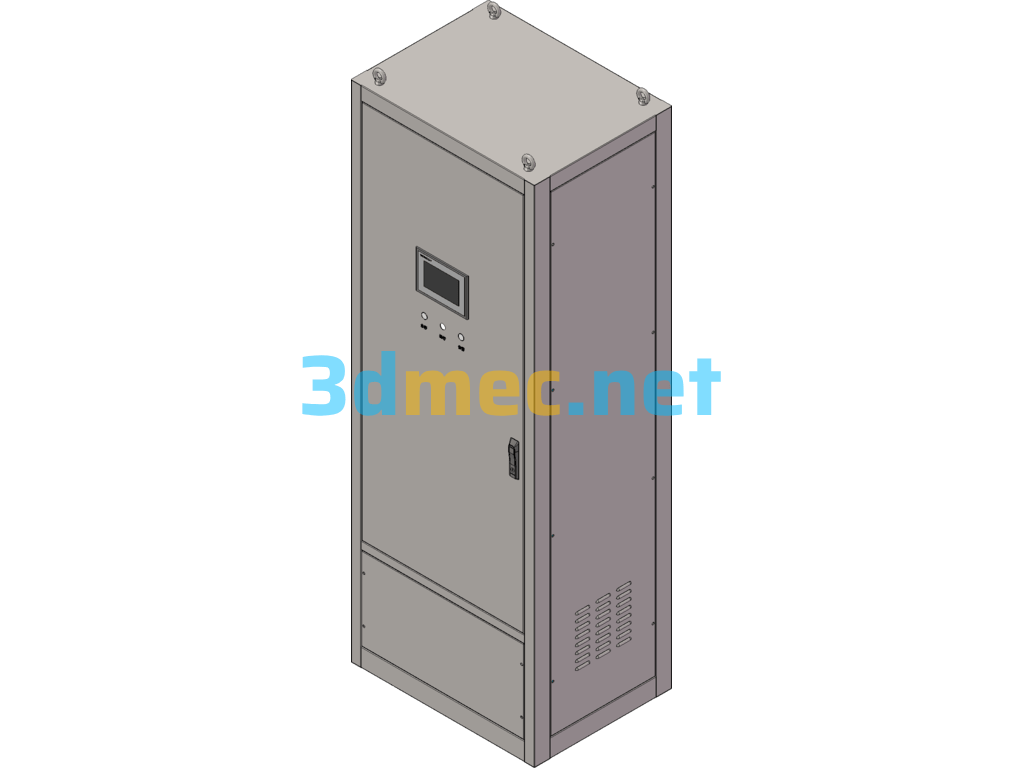 Energy Storage 6-Input 1-Output Combiner Cabinet - 3D Model SolidWorks Free Download