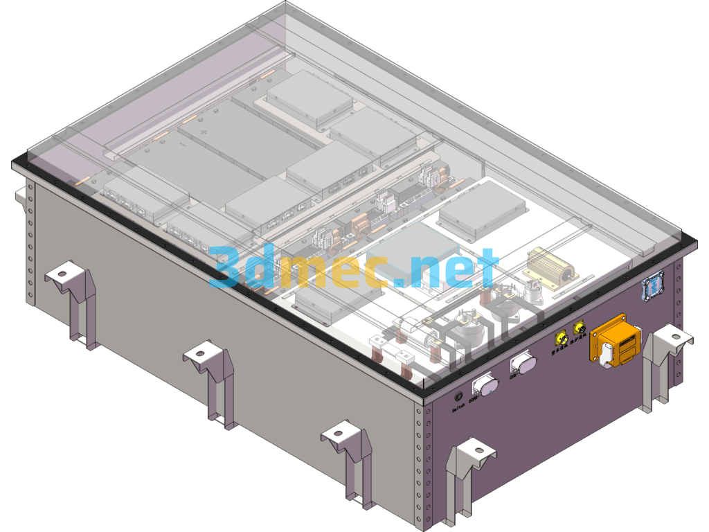 Mining Car Self-Cooling Battery Pack - 3D Model SolidWorks Free Download