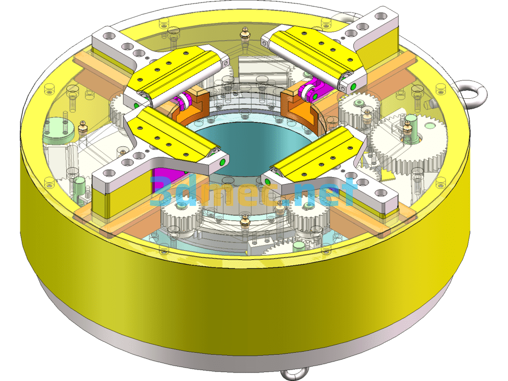 Four-Jaw Self-Centering Chuck - 3D Model SolidWorks Free Download