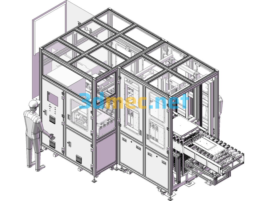 LCD Panel BUFFER Equipment - 3D Model SolidWorks Free Download