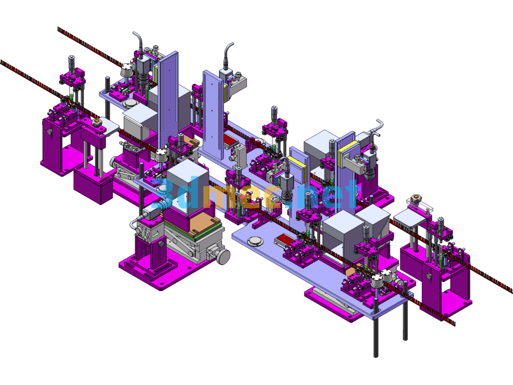 A Set Of Terminal CCD Testing Equipment - 3D Model SolidWorks Free Download