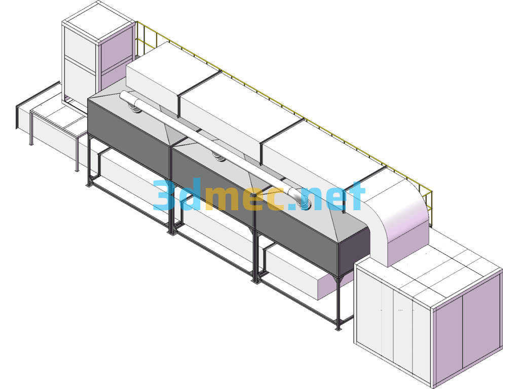 RCO Activated Carbon Adsorption Catalytic Combustion Equipment - 3D Model SolidWorks Free Download