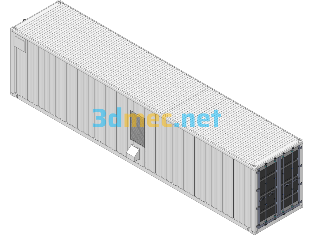 40-Foot Energy Storage Container - 3D Model SolidWorks Free Download