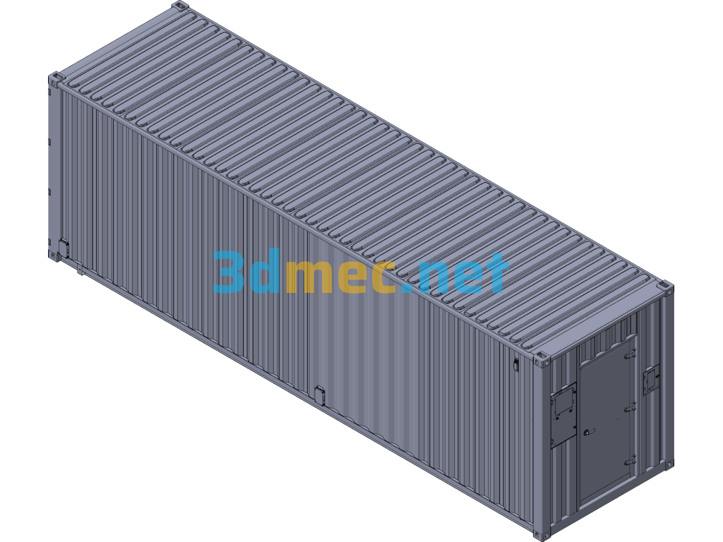 China's Largest Lithium Battery Energy Storage Container 500MW Energy Storage Project Container - 3D Model Exported Free Download