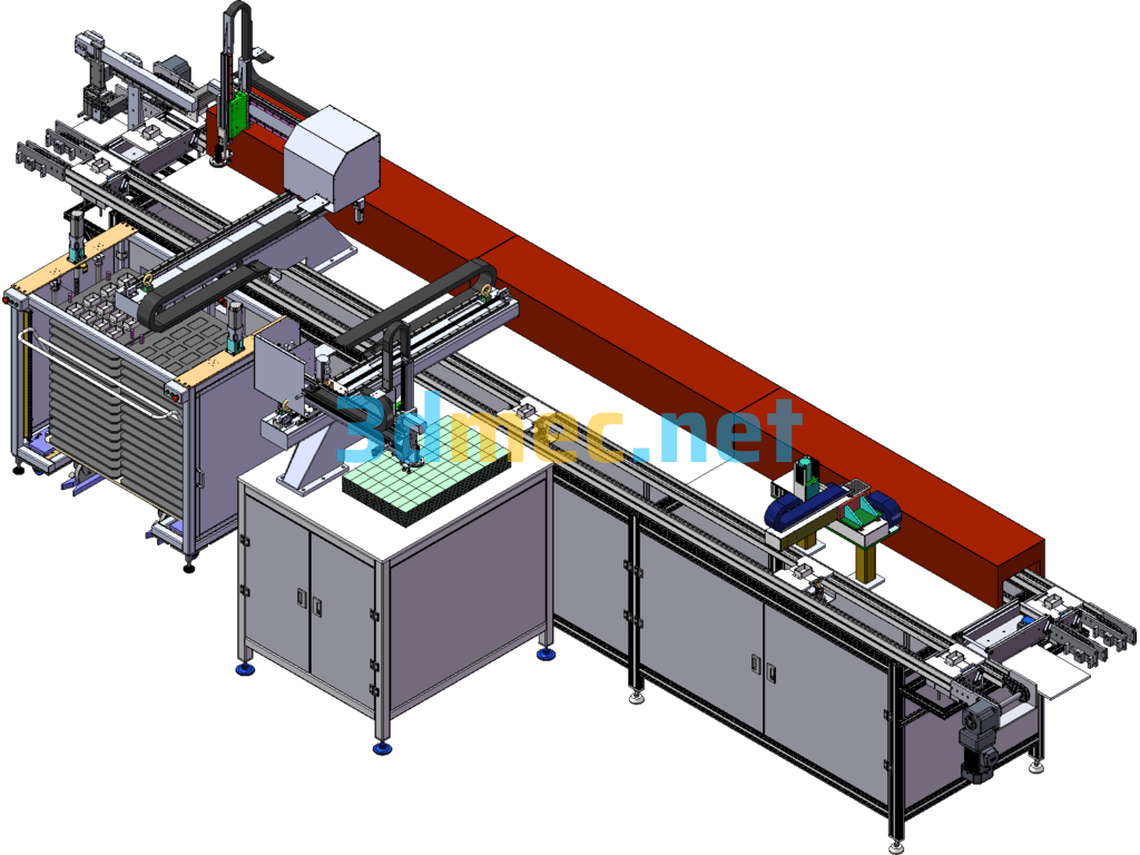 Glue Coating Transmission System - 3D Model SolidWorks Free Download