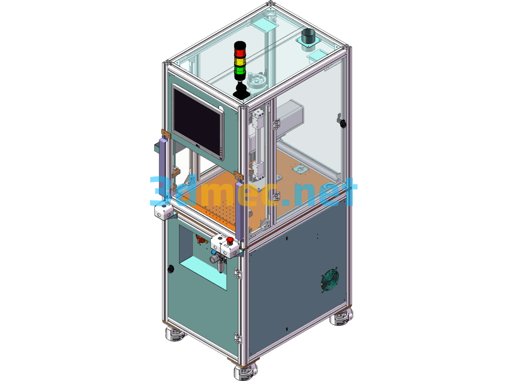 Fiber Laser Engraving Machine - 3D Model SolidWorks Free Download