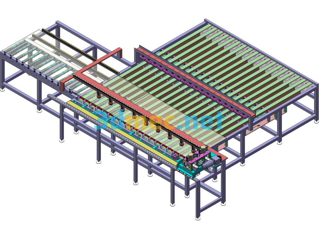 Marble Edge Grinding Production Line - 3D Model SolidWorks Free Download