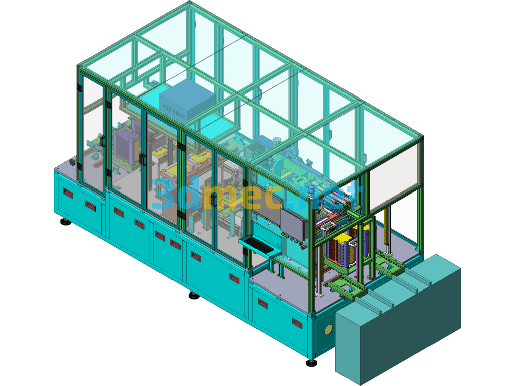 Fully Automatic Soft Pack Battery Film Tearing Machine - 3D Model SolidWorks Free Download