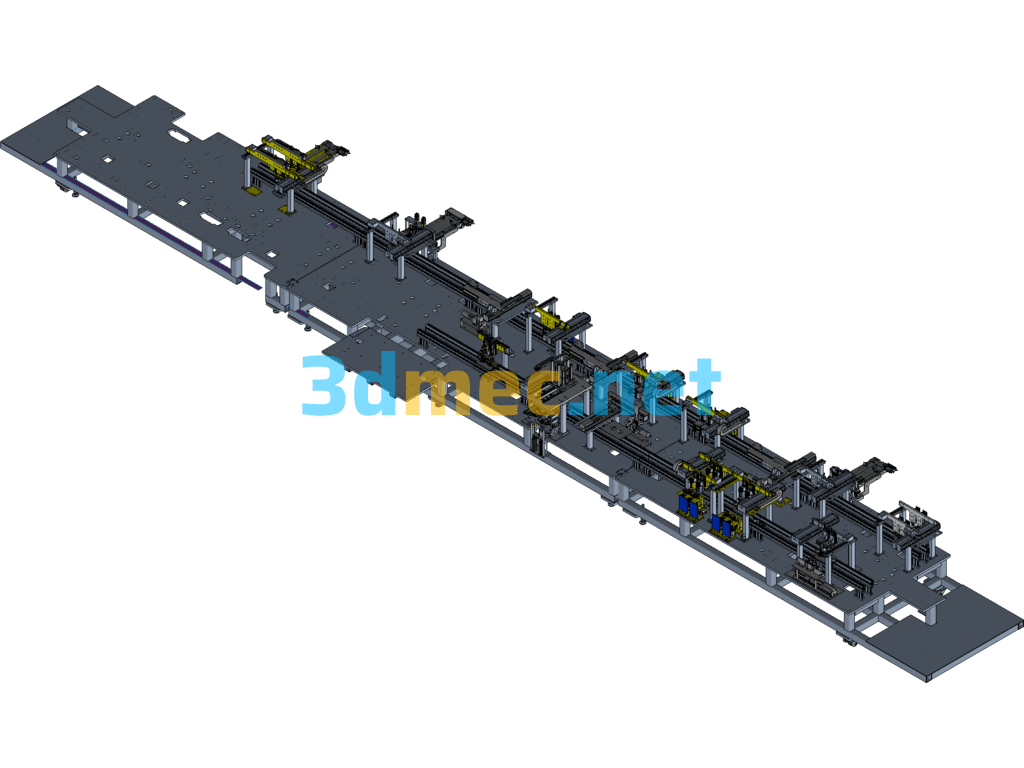 Car Seat Hinge Assembly Line - 3D Model Exported Free Download