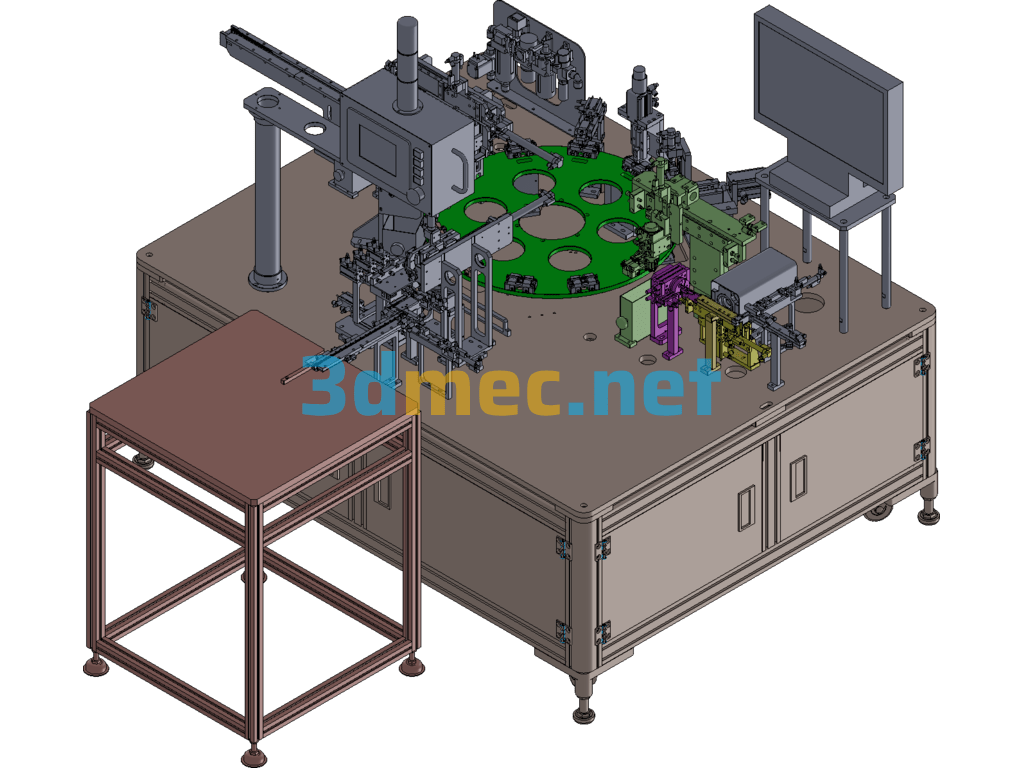 Turntable Non-Standard Shell Assembly Machine - 3D Model SolidWorks Free Download