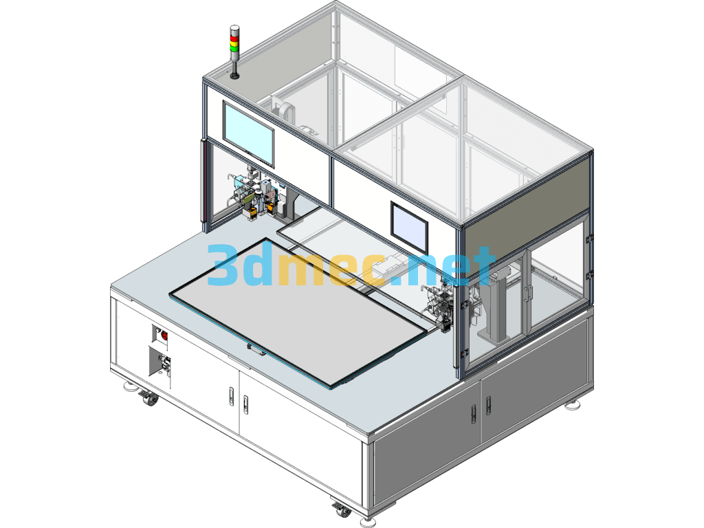 65-Inch LCD Back Panel Dispensing Machine - 3D Model SolidWorks Free Download