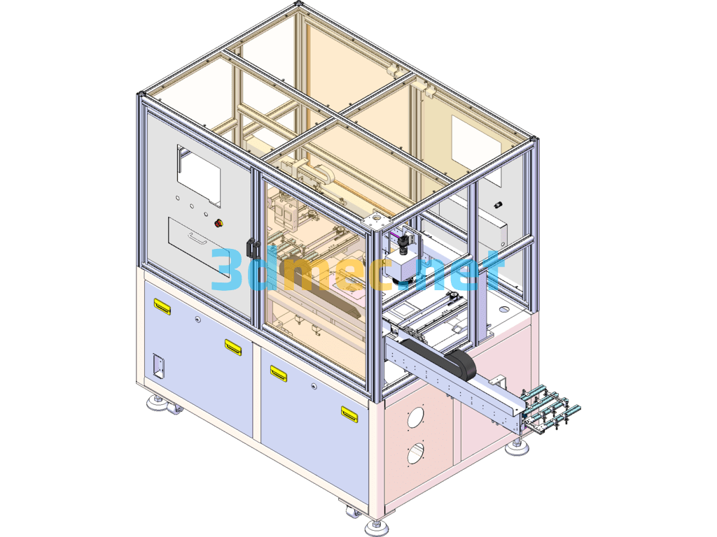 LCD Screen Dispensing And Curing All-In-One Machine - 3D Model SolidWorks Free Download