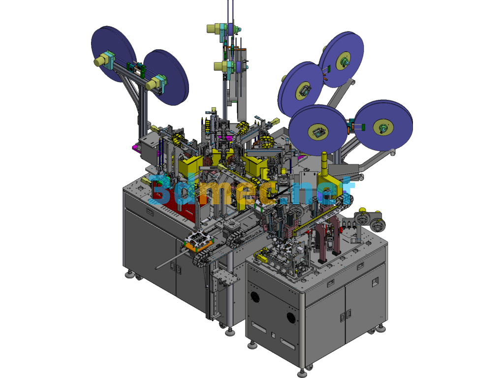 Battery Cutting And Loading Equipment - 3D Model Exported Free Download