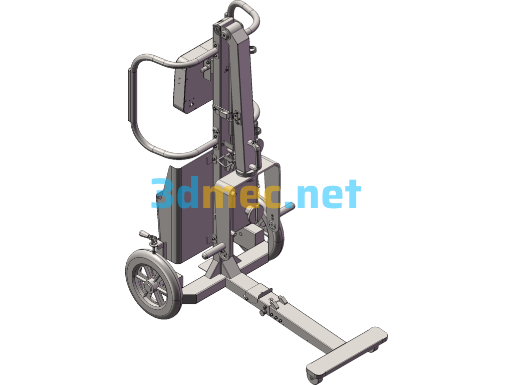 Multifunctional Foldable Medical Trolley - 3D Model SolidWorks Free Download