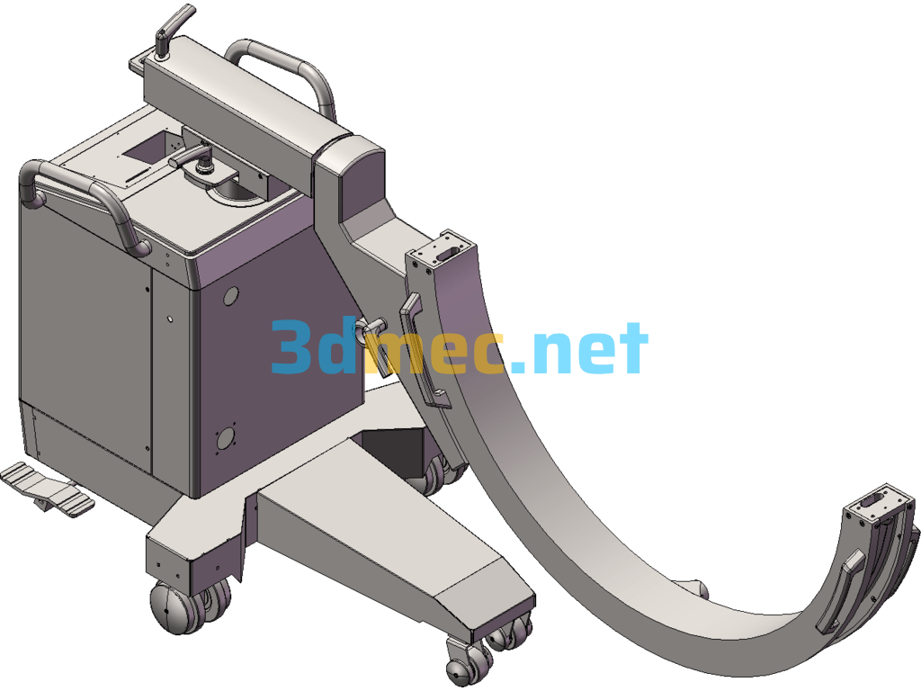 Multifunctional Medical Equipment C-Arm - 3D Model SolidWorks Free Download