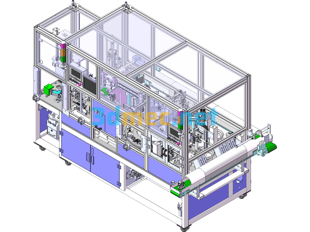 Automobile Seat Belt Automatic Assembly Equipment - 3D Model SolidWorks Free Download